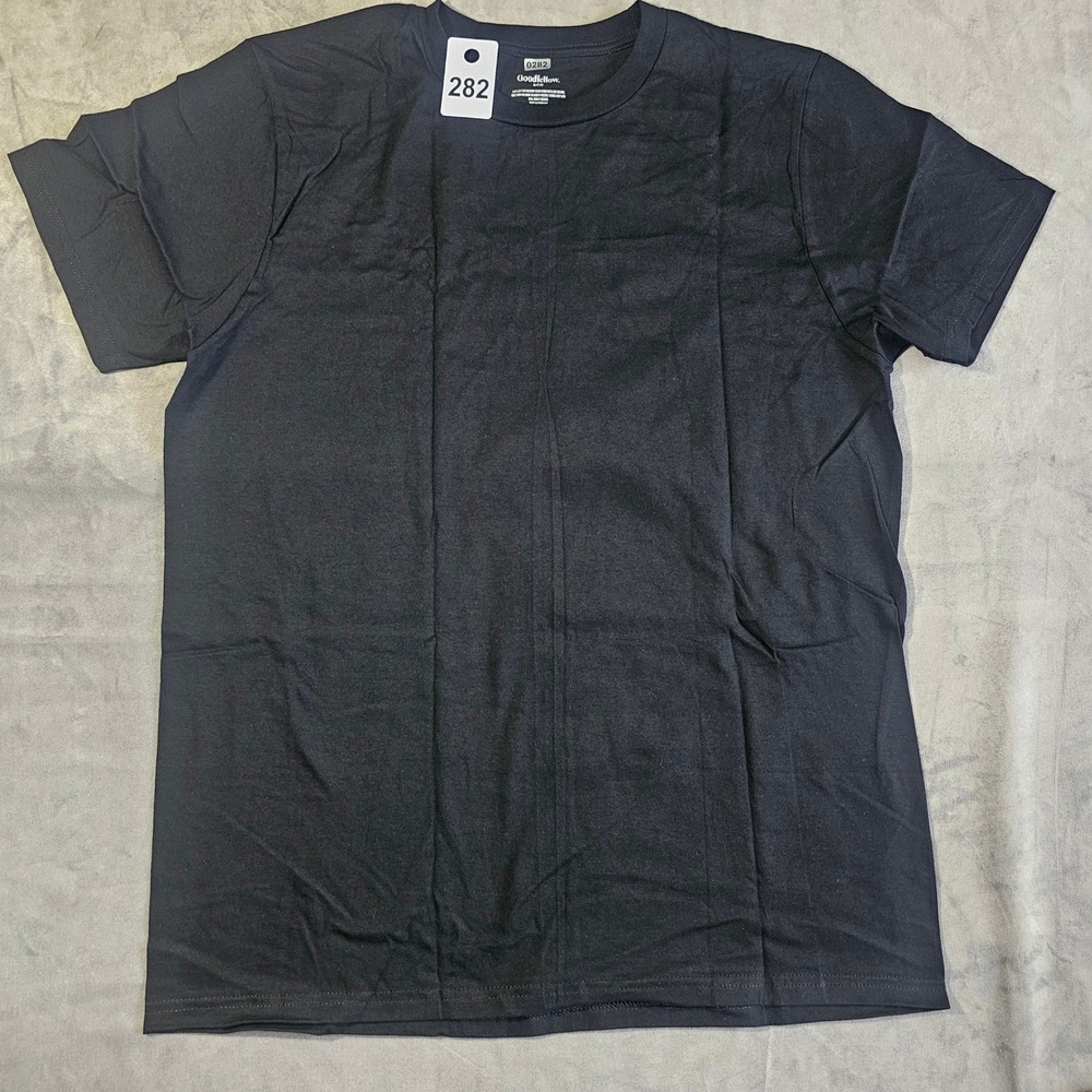 Goodfellow & Co Mens Black Short Sleeve Crew Neck 100% Cotton T-Shirt Size L